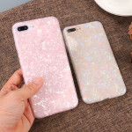 Wholesale iPhone 8 Plus / 7 Plus IMD Dream Marble Fashion Case (Rose Pink)